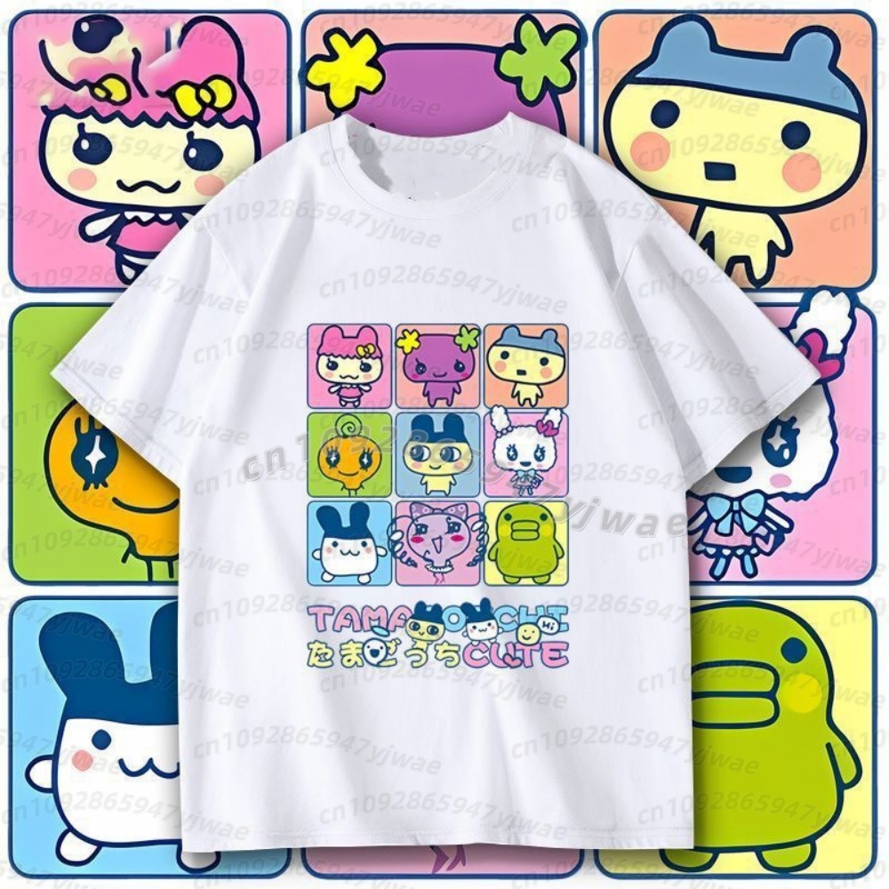 Summer Japanese Clothing - 2026 Summer men t-shirt Japan Tamagotchi
