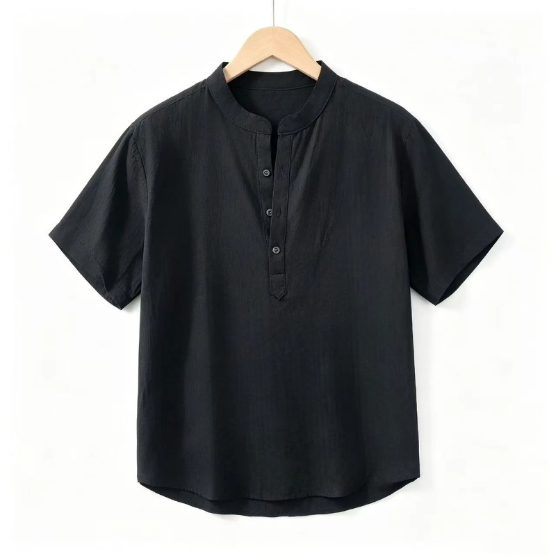 Summer Clothing Linen - Summer Thin Short-sleeved Shirts Men Japanese