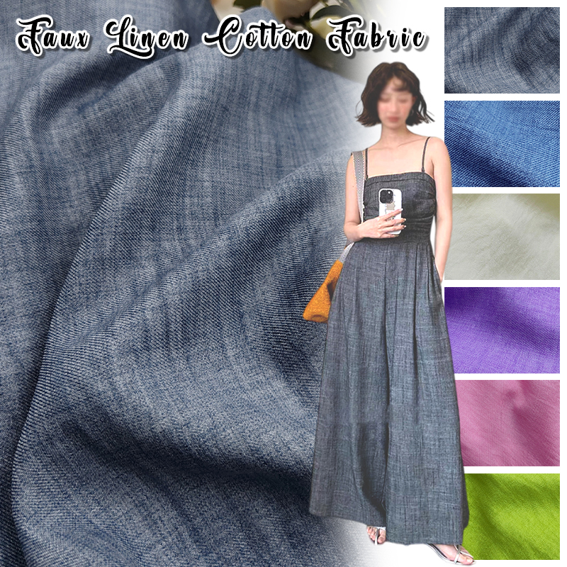 Summer Clothing Linen - Slightly Wrinkled Soft Breathable Imitation Linen