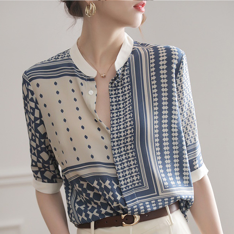 Summer Clothing Cheap - Cheap Summer Women's Blouse Chiffon O-neck