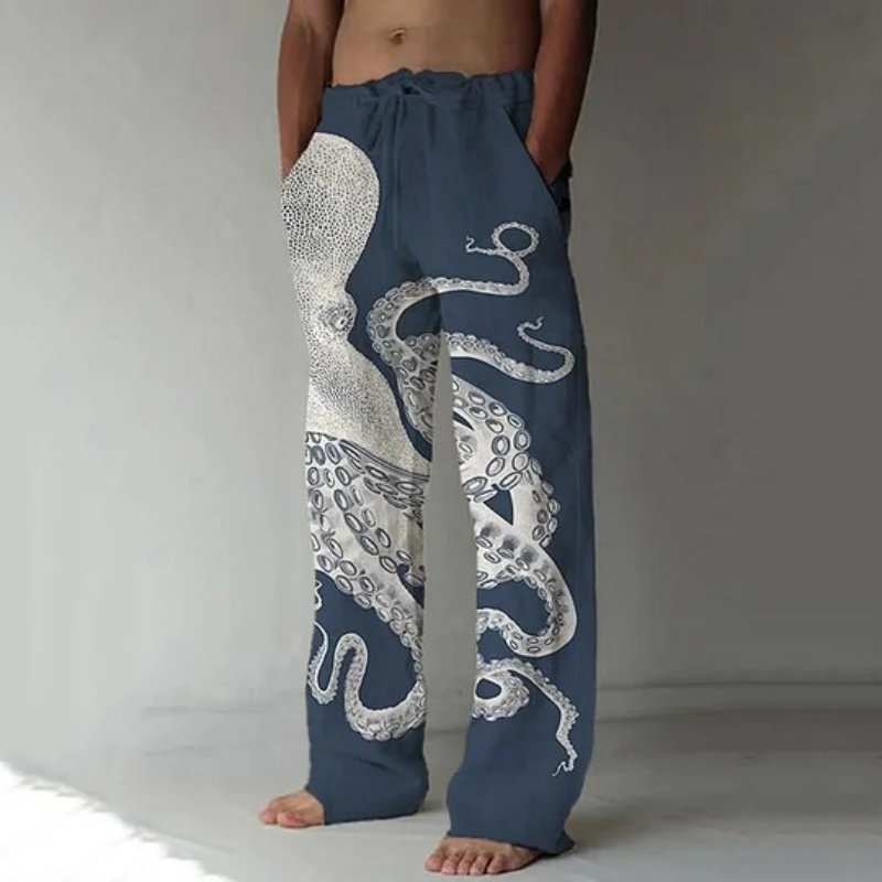 Summer Japanese Clothing - Japanese Art Octopus Graphic Printed Casual