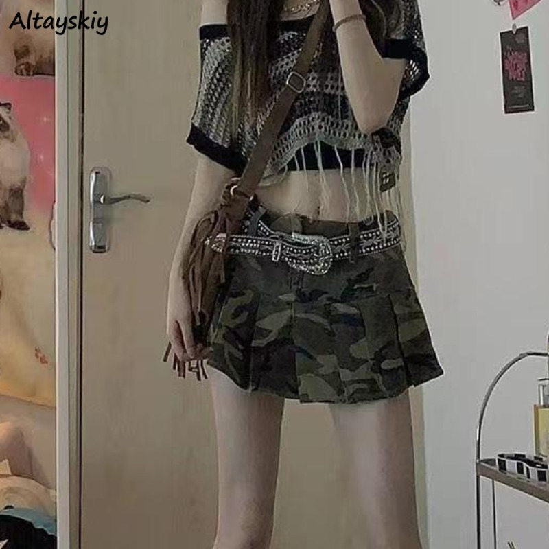 Pleated Skirts for Women Ameri - Summer Clothing Young Women ulasan dan harga