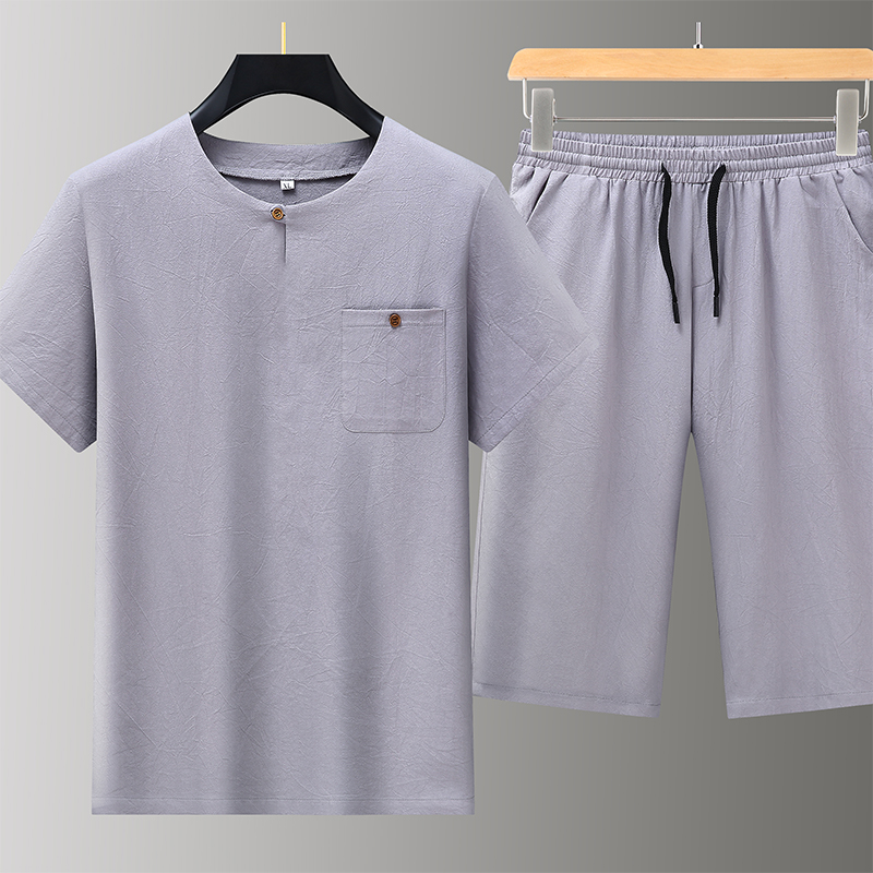 High-quality fashionable men's - Summer Clothing Linen ulasan dan harga