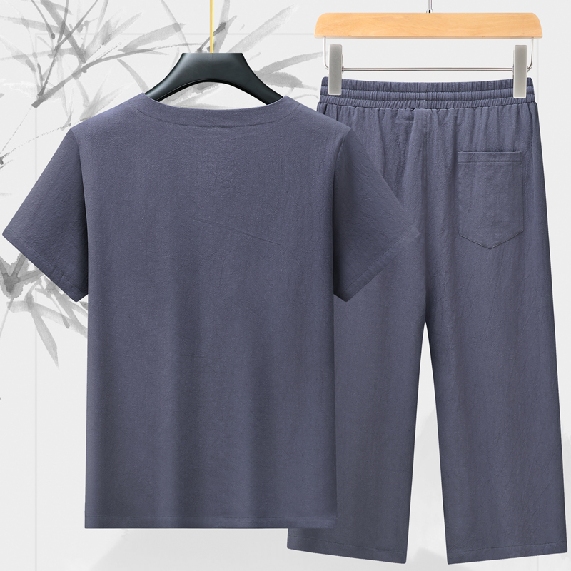 High-quality fashionable men's - Summer Clothing Linen ulasan dan harga