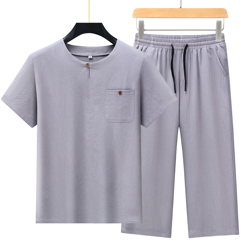 High-quality fashionable men's - Summer Clothing Linen ulasan dan harga