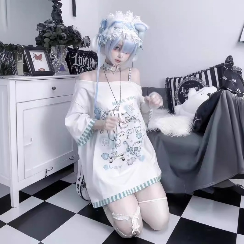 Anime Y2k Cartoon Kawaii Cat P - Summer Japanese Clothing ulasan dan harga