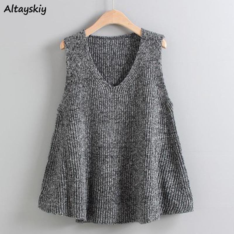 Loose Sweater Vest for Women F - Summer Clothing Young Women ulasan dan harga
