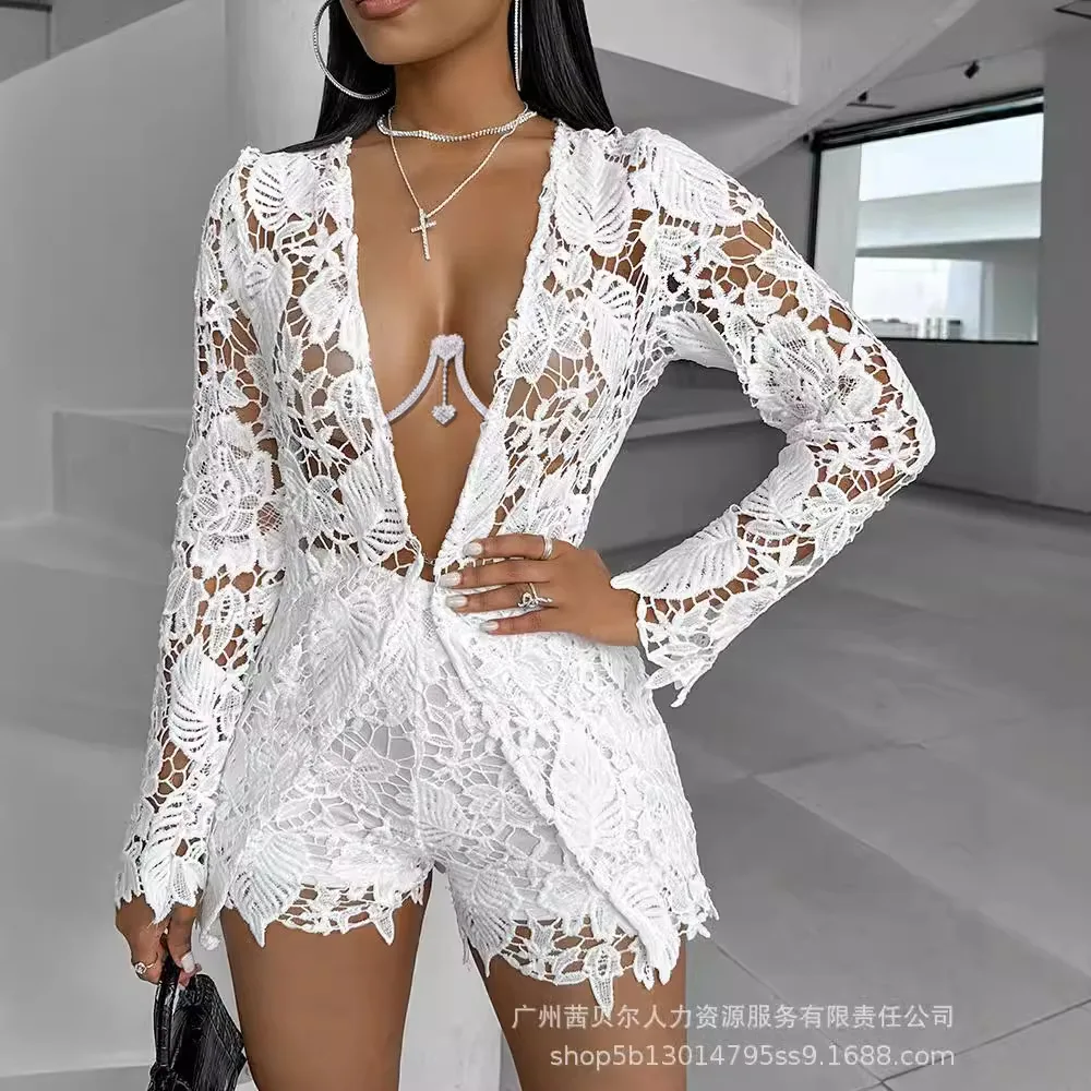 Women Sexy Short Sets Hollow O - Summer Clothing Linen ulasan dan harga