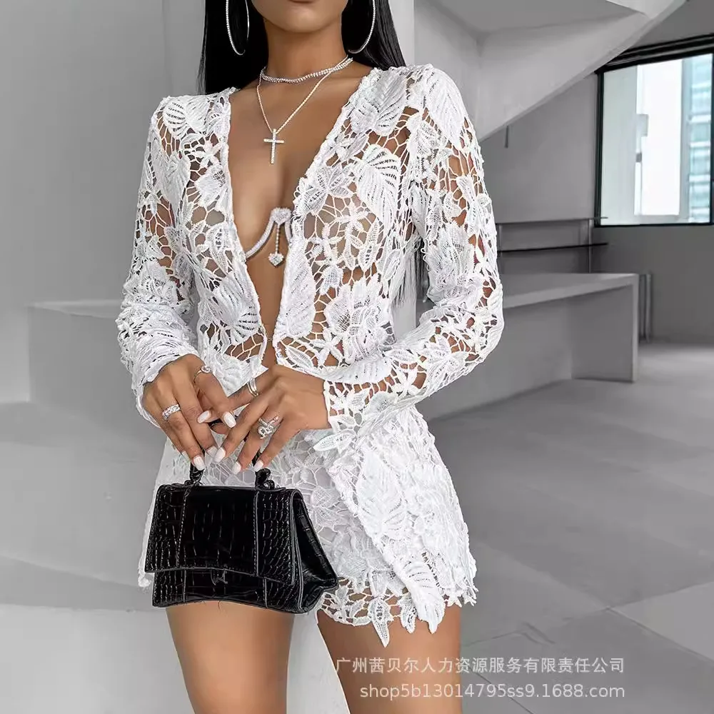 Women Sexy Short Sets Hollow O - Summer Clothing Linen ulasan dan harga