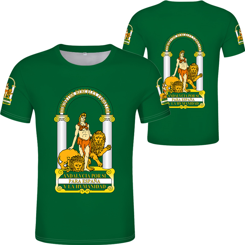 Andalusia Spain Flag Graphic T - Summer Clothing In Spanish ulasan dan harga