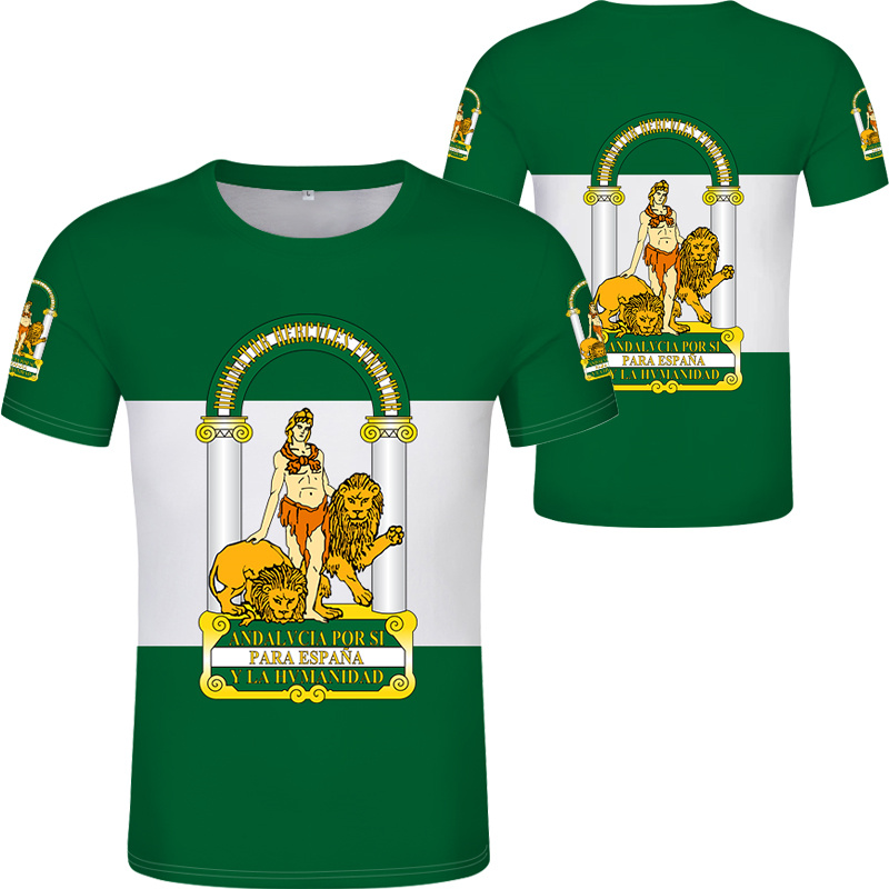 Andalusia Spain Flag Graphic T - Summer Clothing In Spanish ulasan dan harga