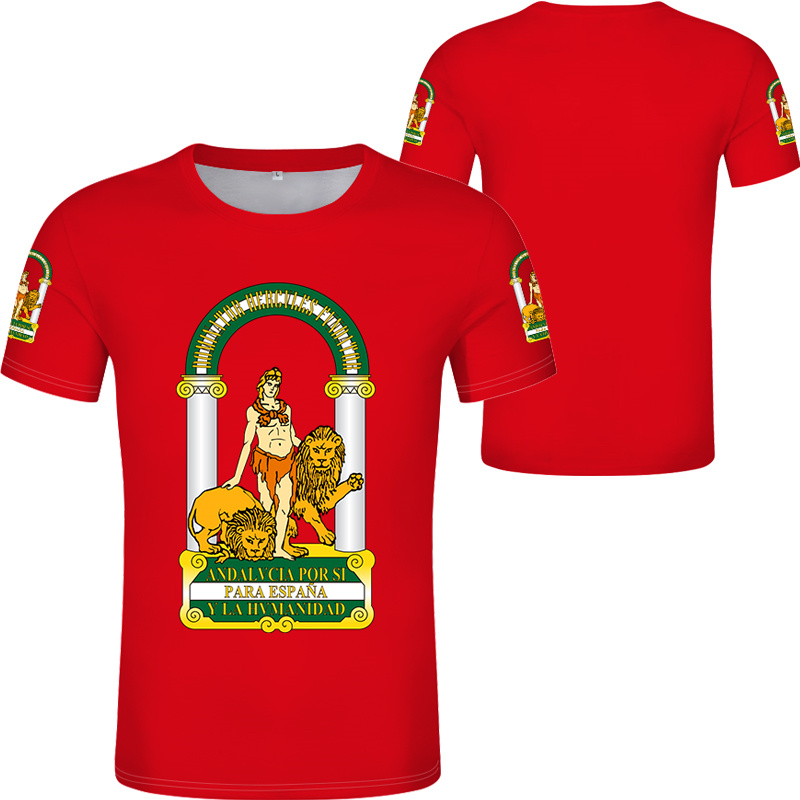 Andalusia Spain Flag Graphic T - Summer Clothing In Spanish ulasan dan harga