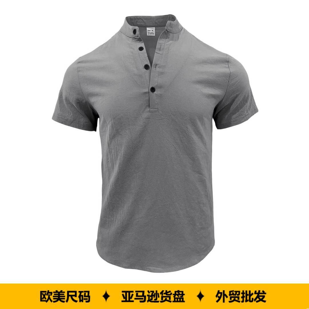Men Shirt Mens Linen Loose Fit - Summer Clothing Linen ulasan dan harga