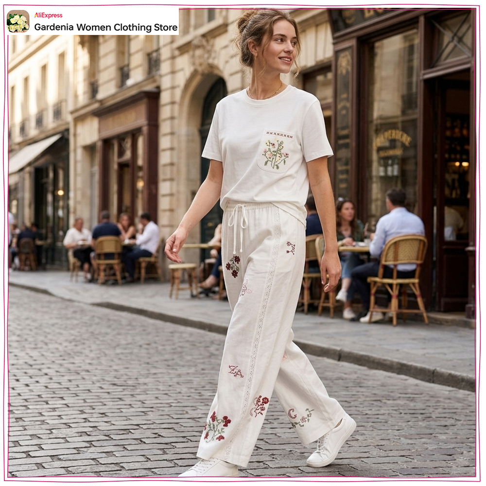 Stylish Embroidered Pant Sets  - Summer Clothing Haul ulasan dan harga
