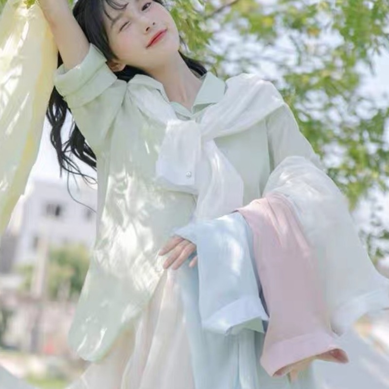 Candy Color Shirts for Women S - Summer Clothing Young Women ulasan dan harga