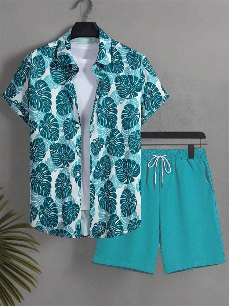 Men's Short-sleeved Shirt Set  - Summer Clothing Haul ulasan dan harga