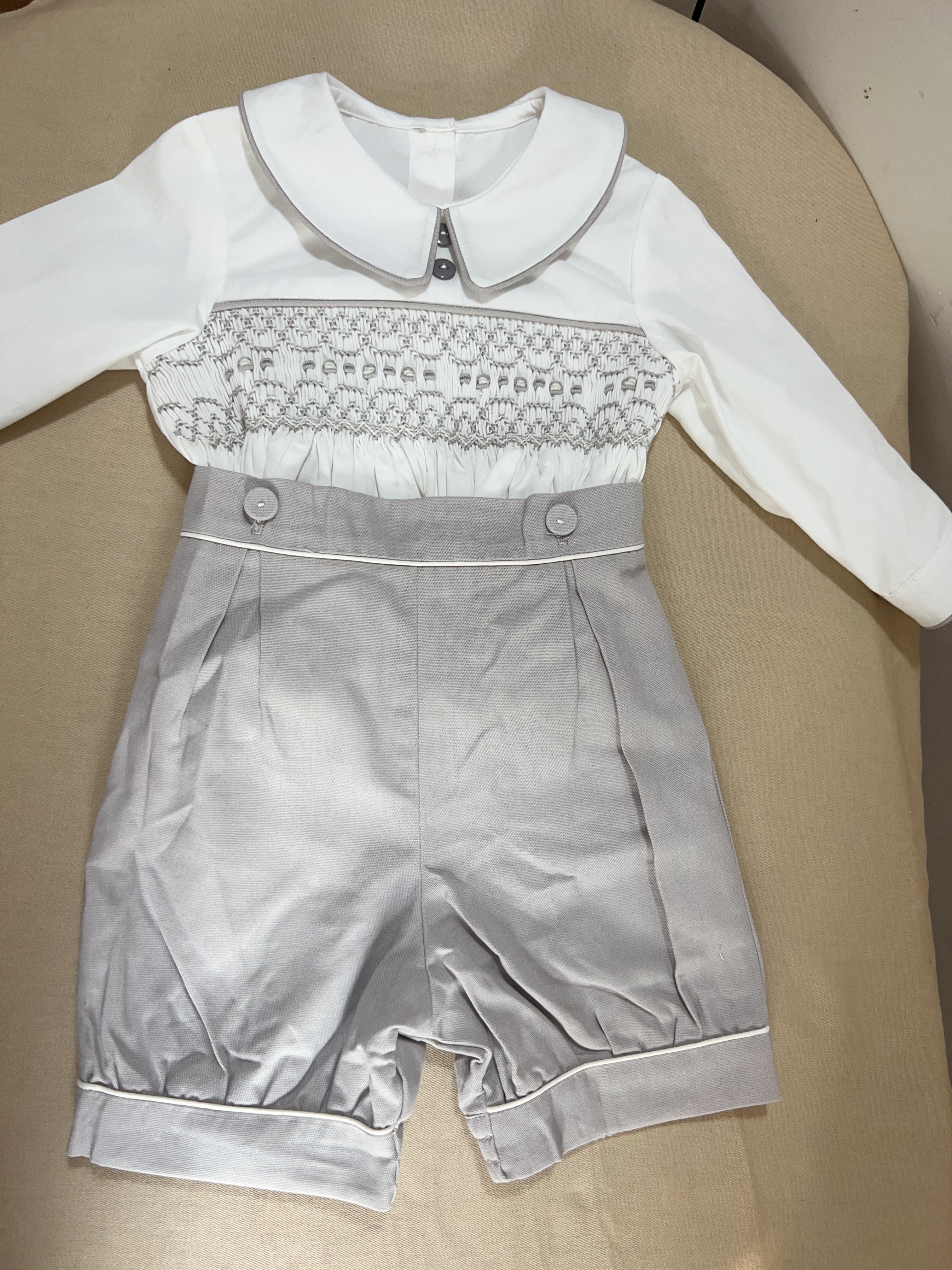 Spanish Baby Boy Hand-Smocked  - Summer Clothing In Spanish ulasan dan harga
