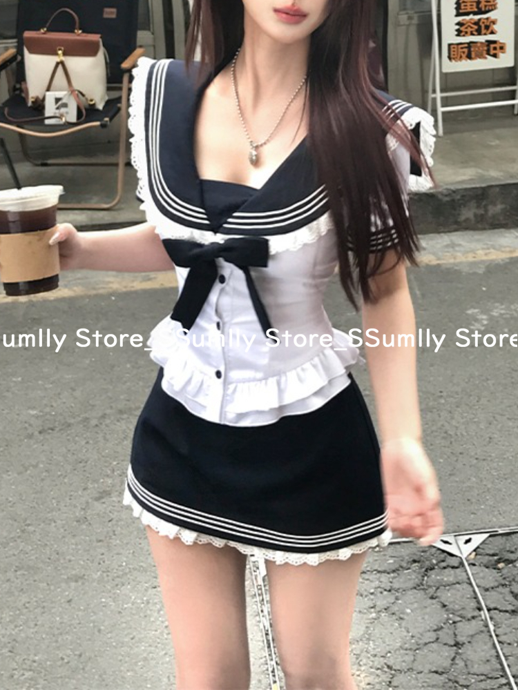 College Style Bow Sweet Two Pi - Summer Alt Clothing ulasan dan harga