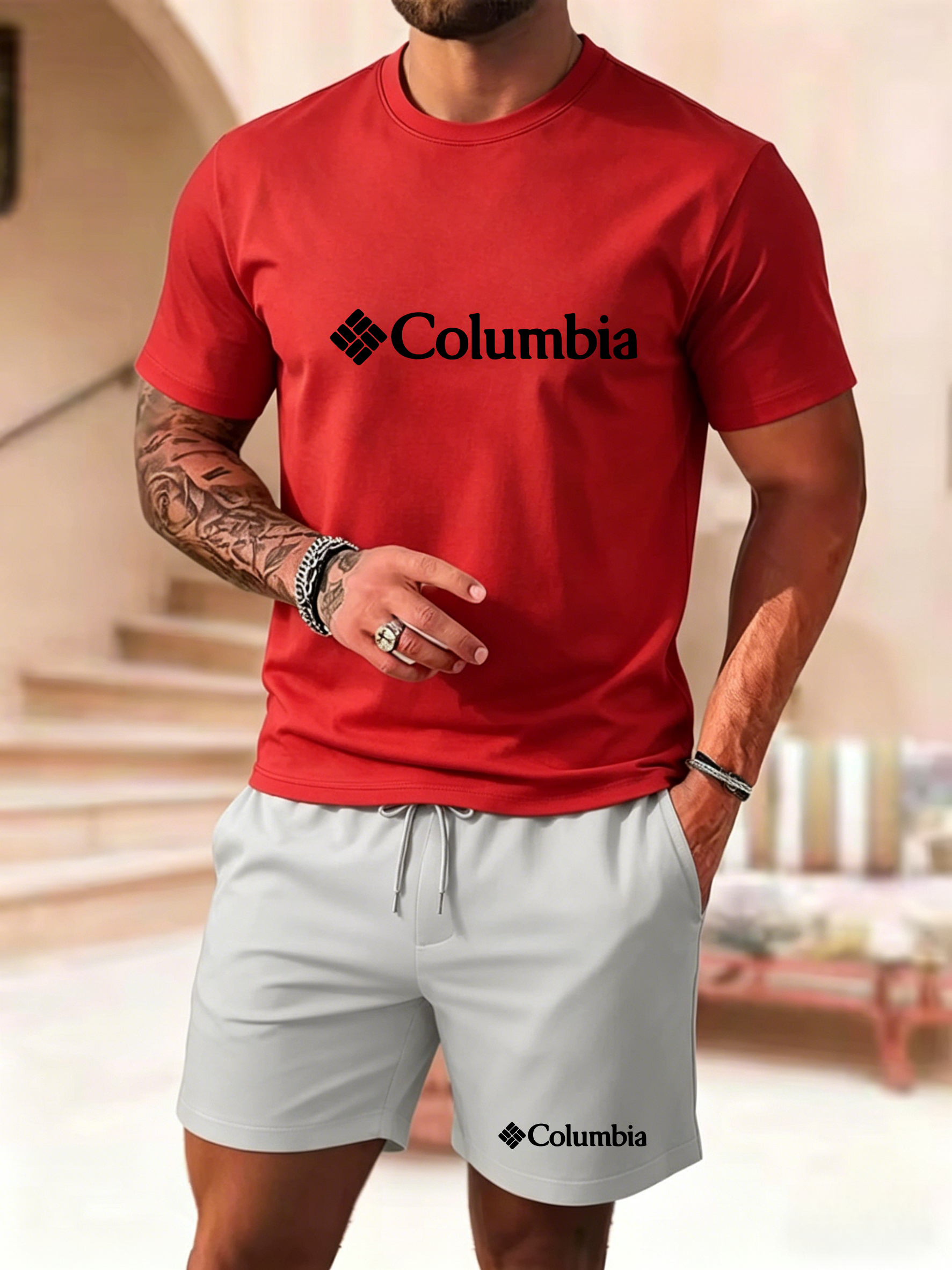 New Men's Short Sleeve Shorts  - Summer Clothing Haul ulasan dan harga
