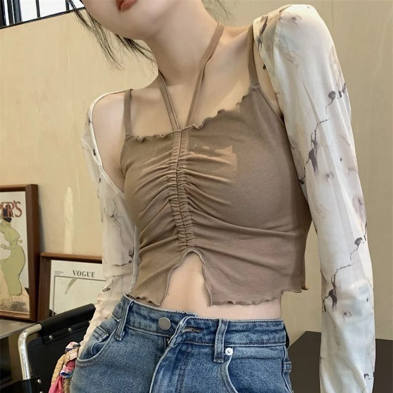Sets Women Halter Sexy Crop To - Summer Clothing Young Women ulasan dan harga