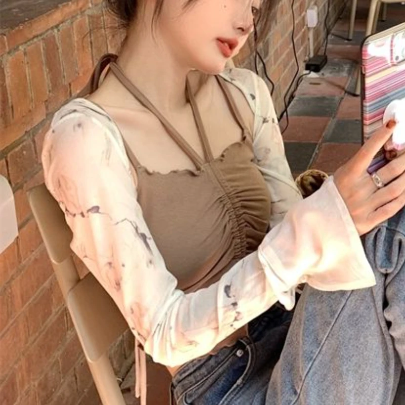 Sets Women Halter Sexy Crop To - Summer Clothing Young Women ulasan dan harga