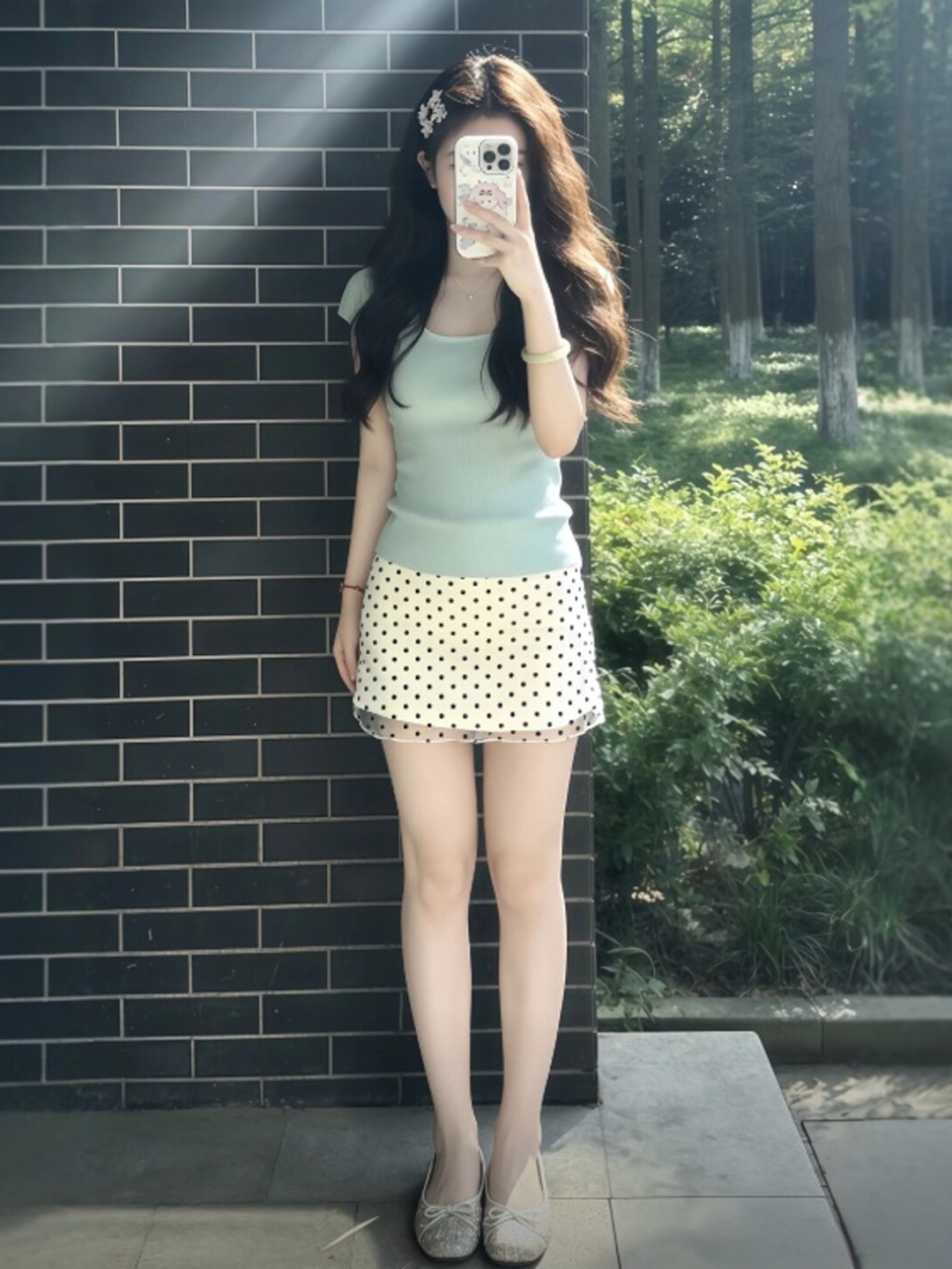 Summer Polka Dot Halter Neck S - Summer Clothing Young Women ulasan dan harga