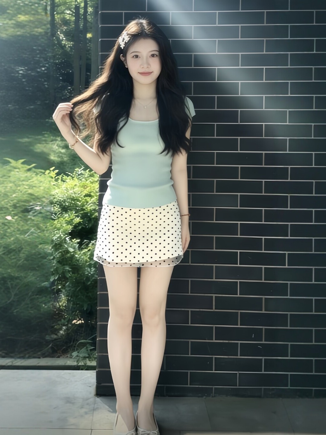 Summer Polka Dot Halter Neck S - Summer Clothing Young Women ulasan dan harga