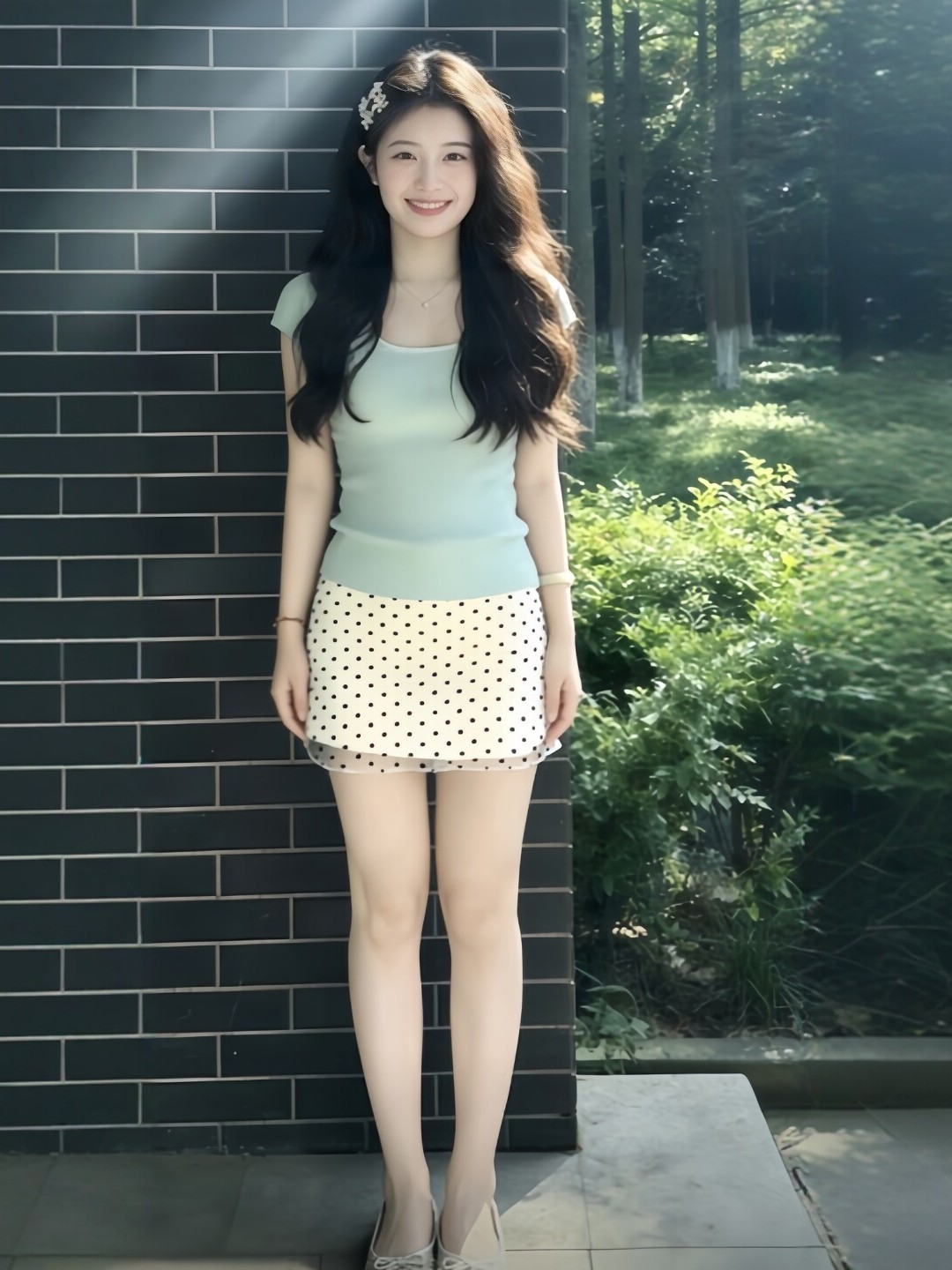 Summer Polka Dot Halter Neck S - Summer Clothing Young Women ulasan dan harga