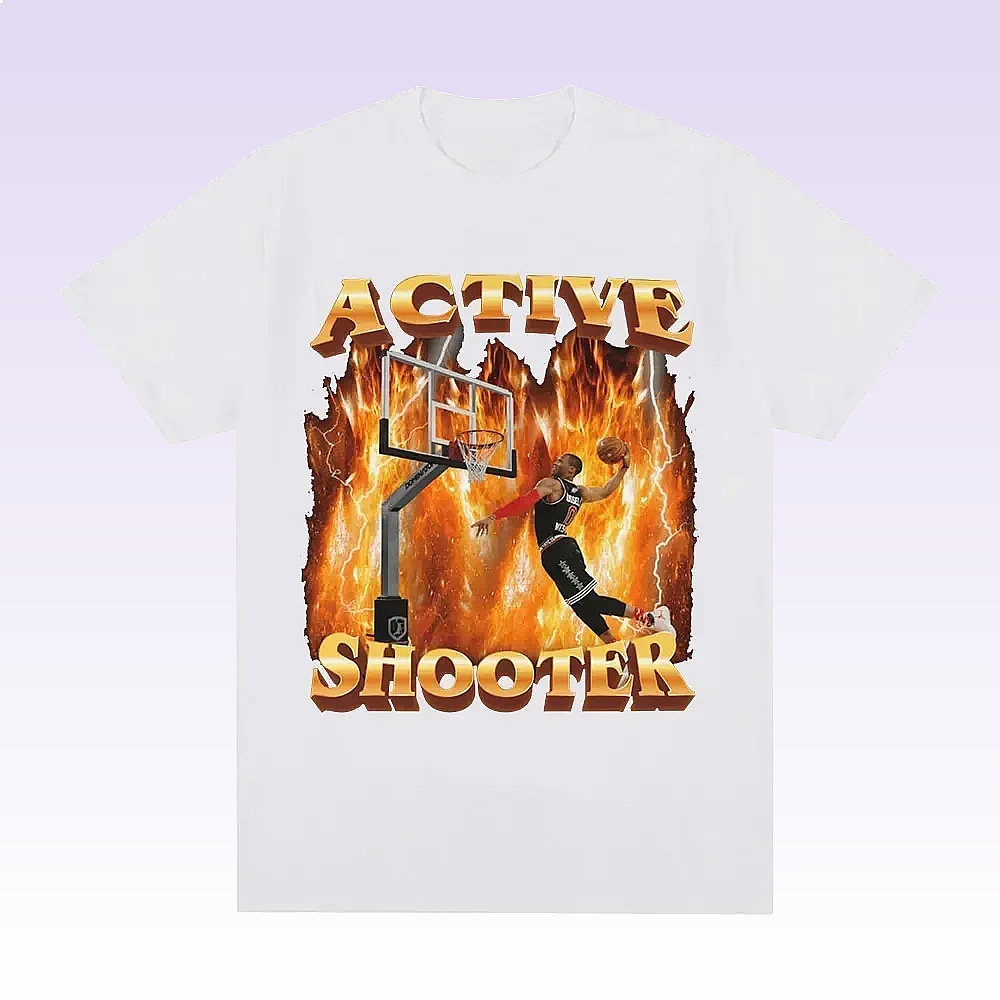 Active Shooter Funny Meme Grap - Summer Clothing Cheap ulasan dan harga