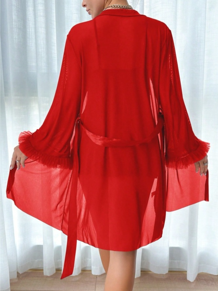 Women 3 Piece Red Sexy Lace Ro - Summer Clothing Collection ulasan dan harga
