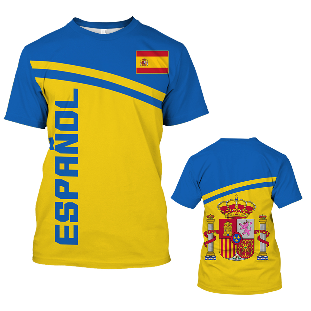 Vintage Spain T-shirt For Men  - Summer Clothing In Spanish ulasan dan harga
