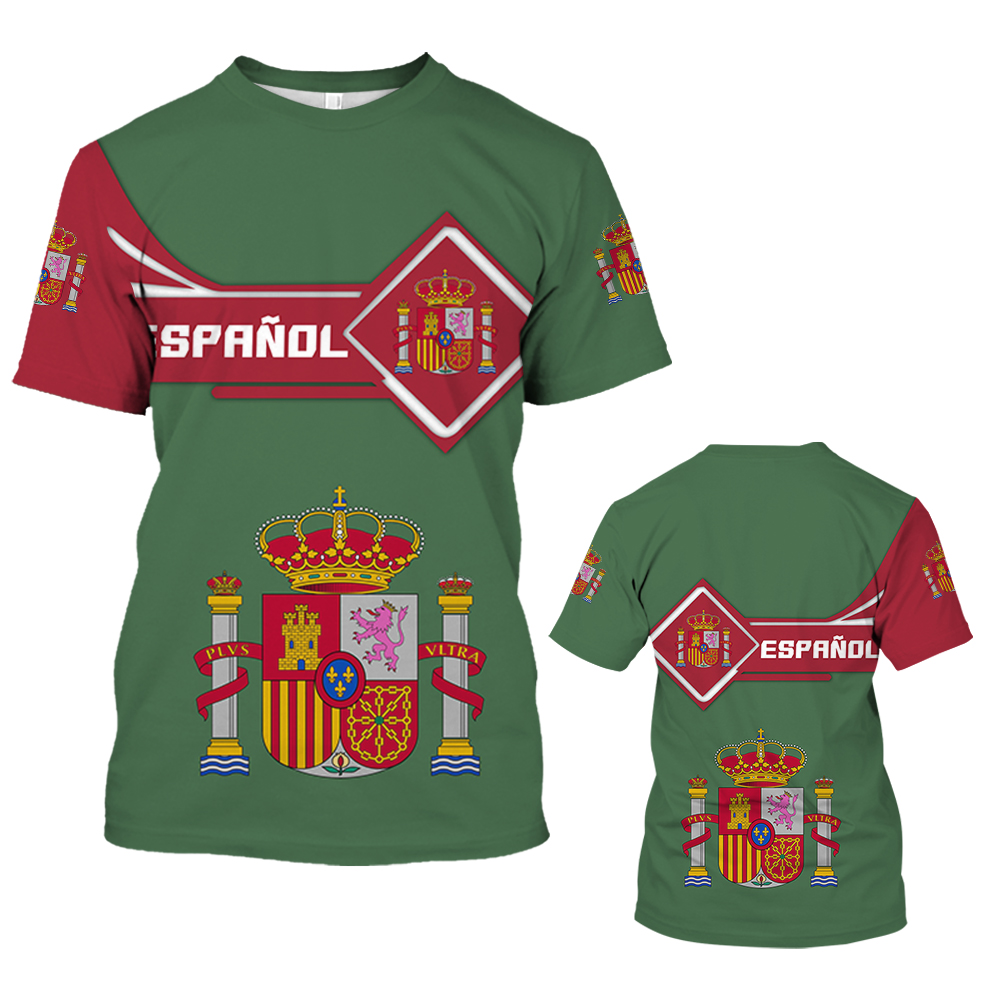 Vintage Spain T-shirt For Men  - Summer Clothing In Spanish ulasan dan harga