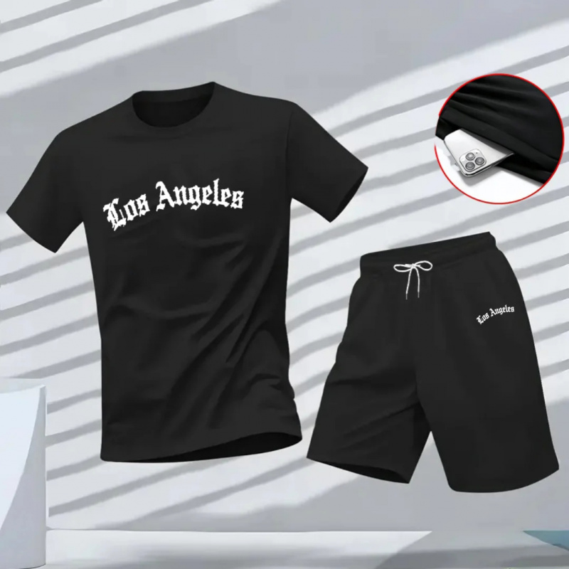 Men's Los Angeles Letter Print - Summer Clothing Haul ulasan dan harga