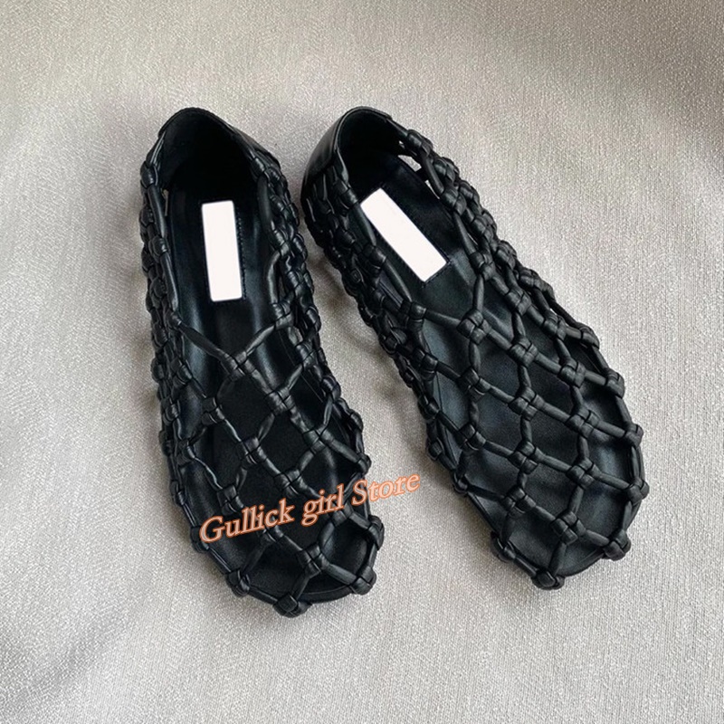 French Woven Mesh Hollow flat  - Summer Clothing Collection ulasan dan harga
