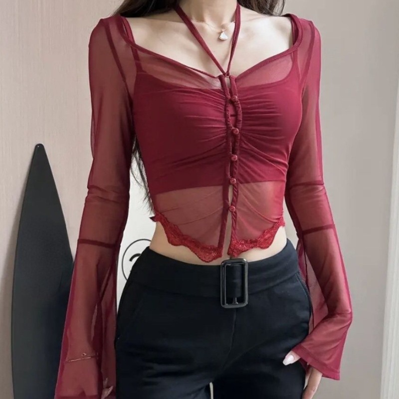 Sheer T-shirts for Women Hot G - Summer Clothing Young Women ulasan dan harga