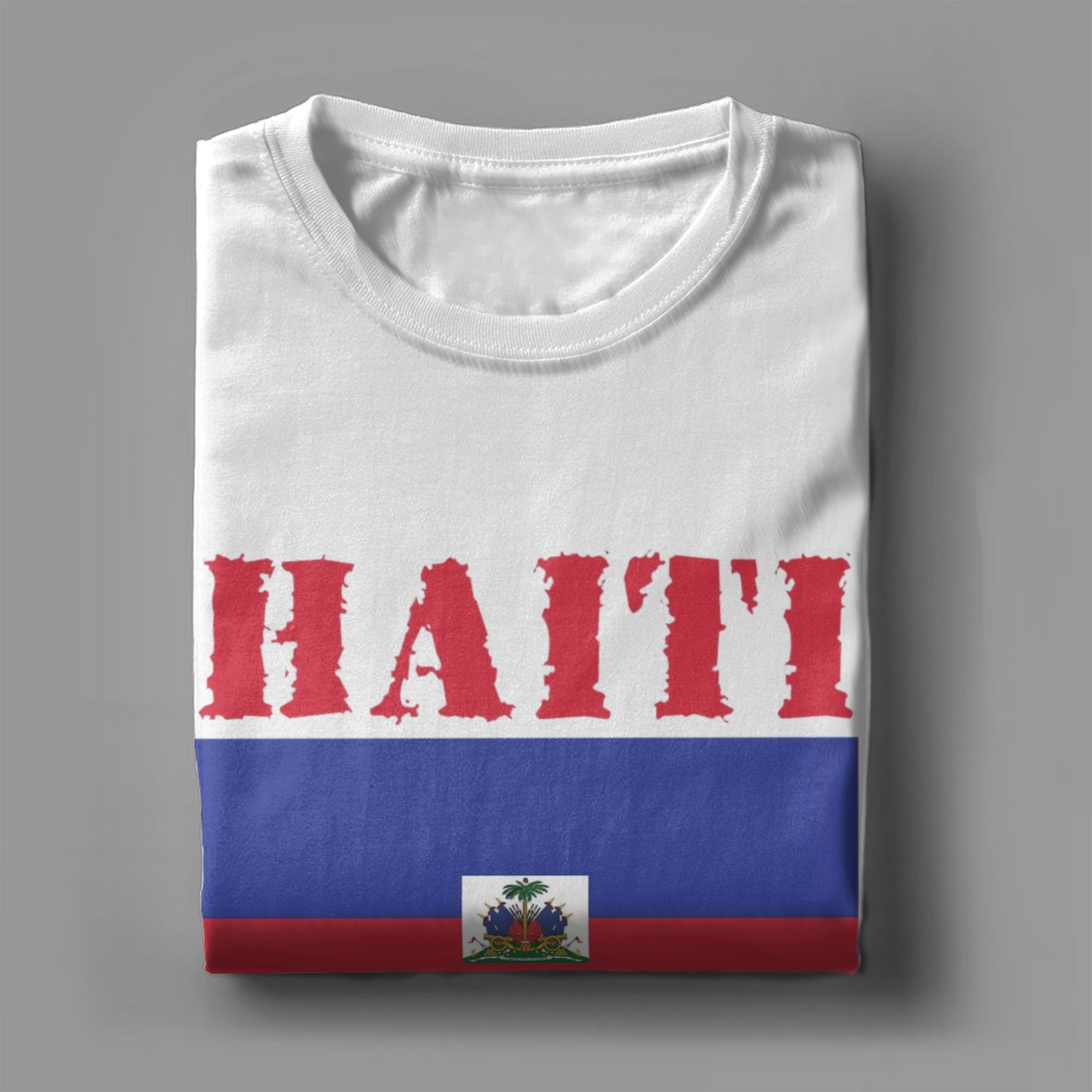 Men T-Shirt Haiti Flag Fashion - Summer Clothing Ideas Men ulasan dan harga