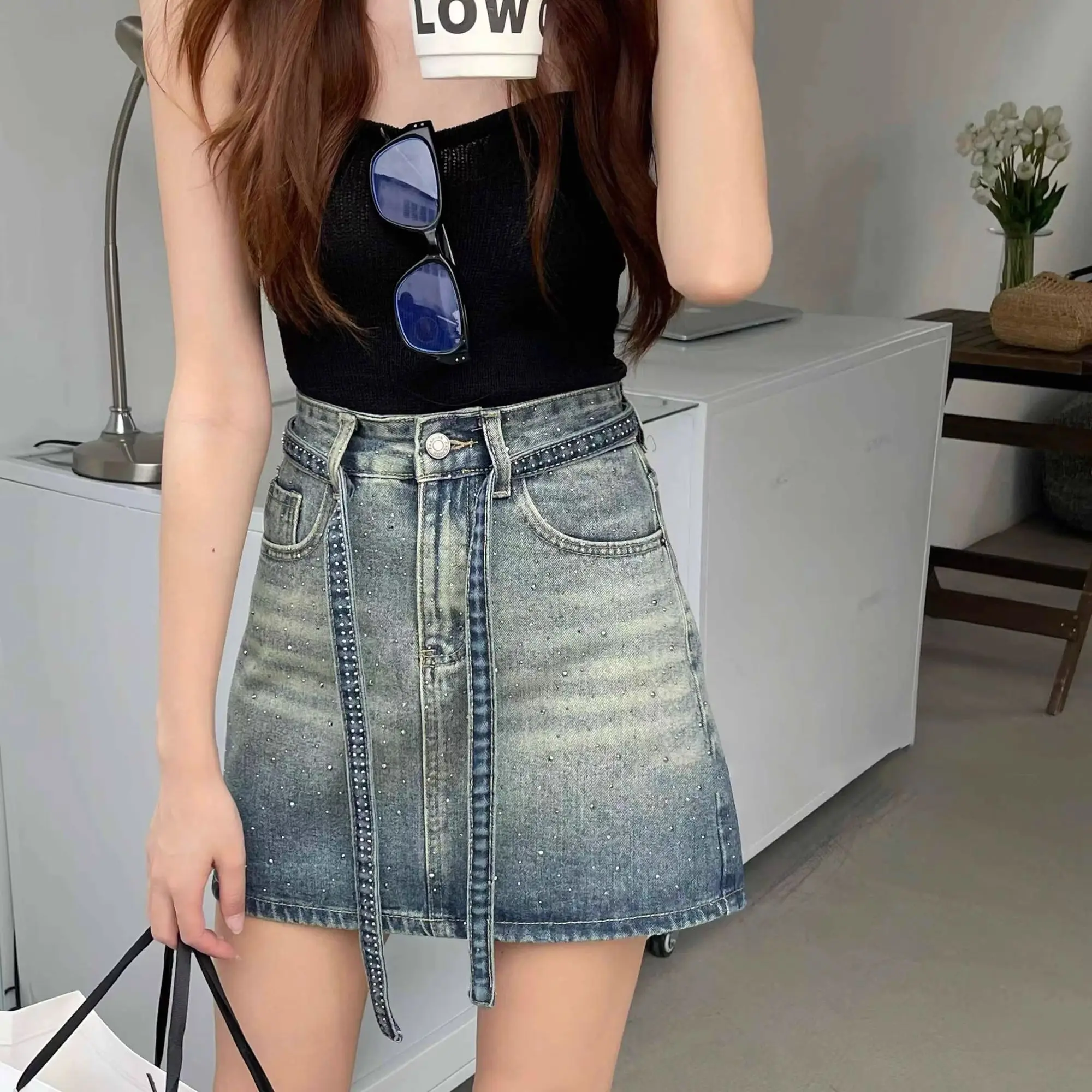 Jeans Skirts For Women Gradien - Summer Clothing Cheap ulasan dan harga