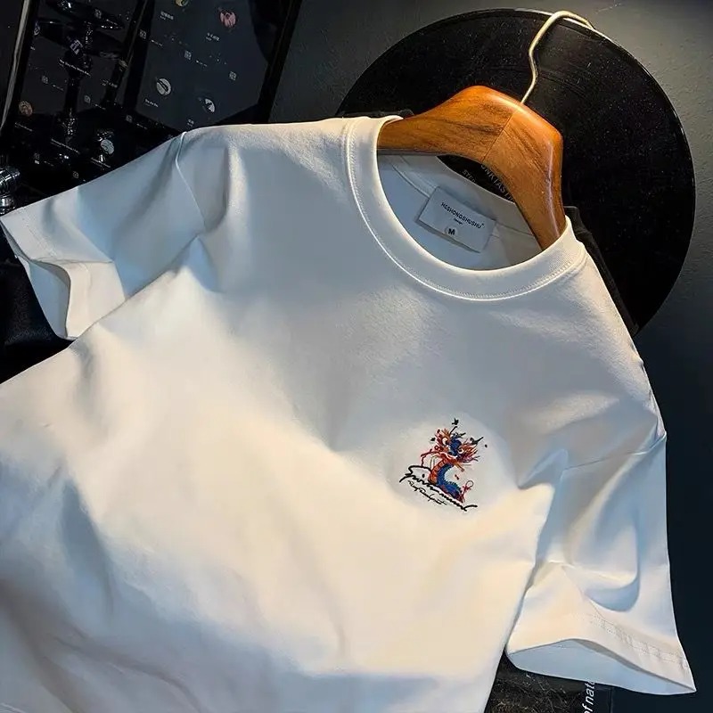 100℅ Cotton T Shirt for Men Wh - Summer Clothing Cheap ulasan dan harga