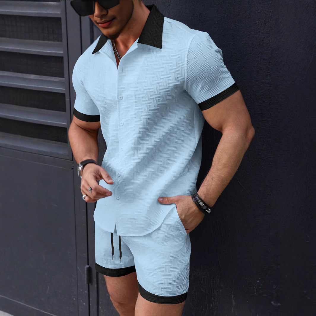 Matching Sets Trend Men Suit   - Summer Clothing Linen ulasan dan harga