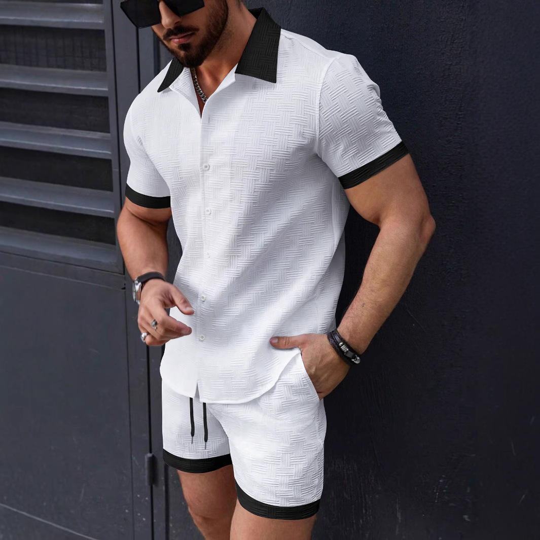 Matching Sets Trend Men Suit   - Summer Clothing Linen ulasan dan harga