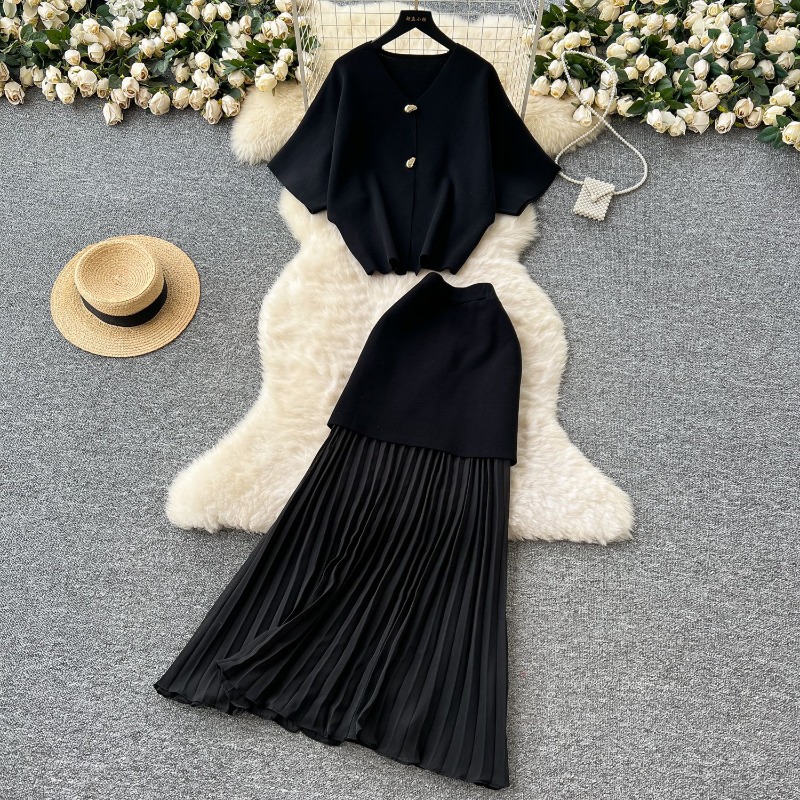 Knit Two Piece Women Top Dress - Summer Clothing Linen ulasan dan harga