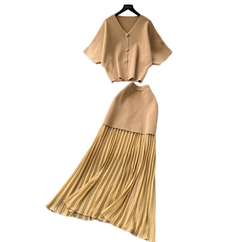 Knit Two Piece Women Top Dress - Summer Clothing Linen ulasan dan harga