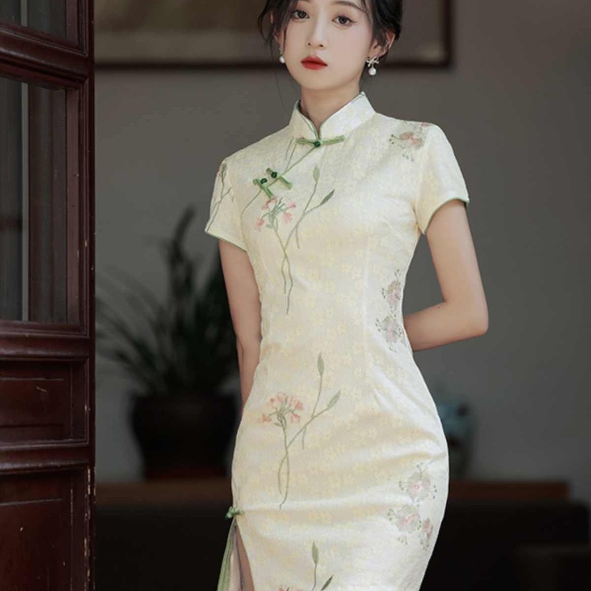Petite Chinese Modern Qipao Dr - Summer Clothing Young Women ulasan dan harga