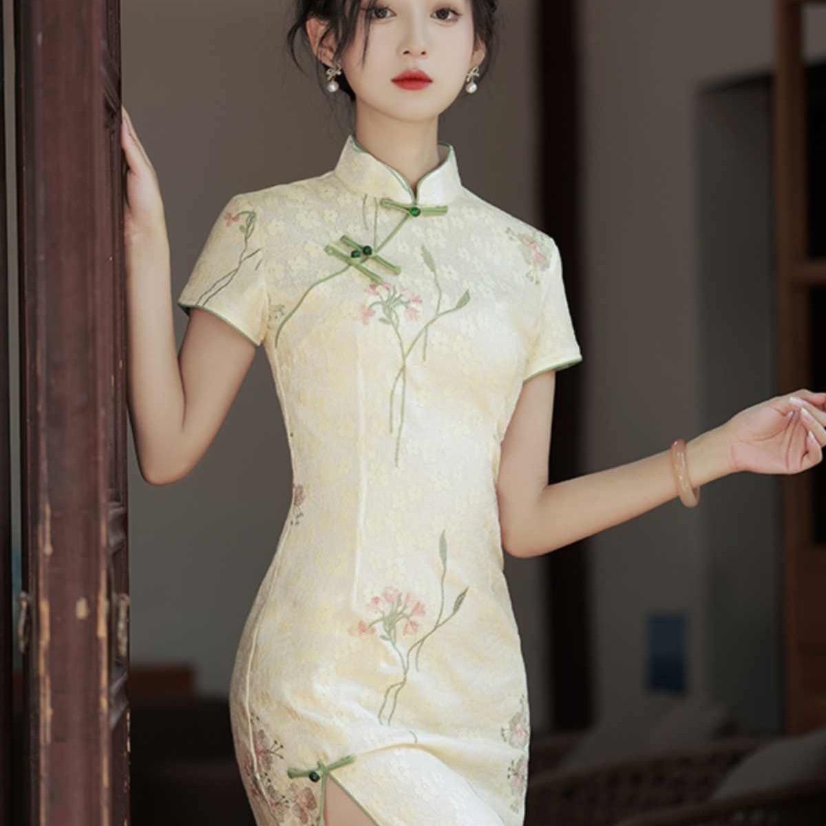 Petite Chinese Modern Qipao Dr - Summer Clothing Young Women ulasan dan harga
