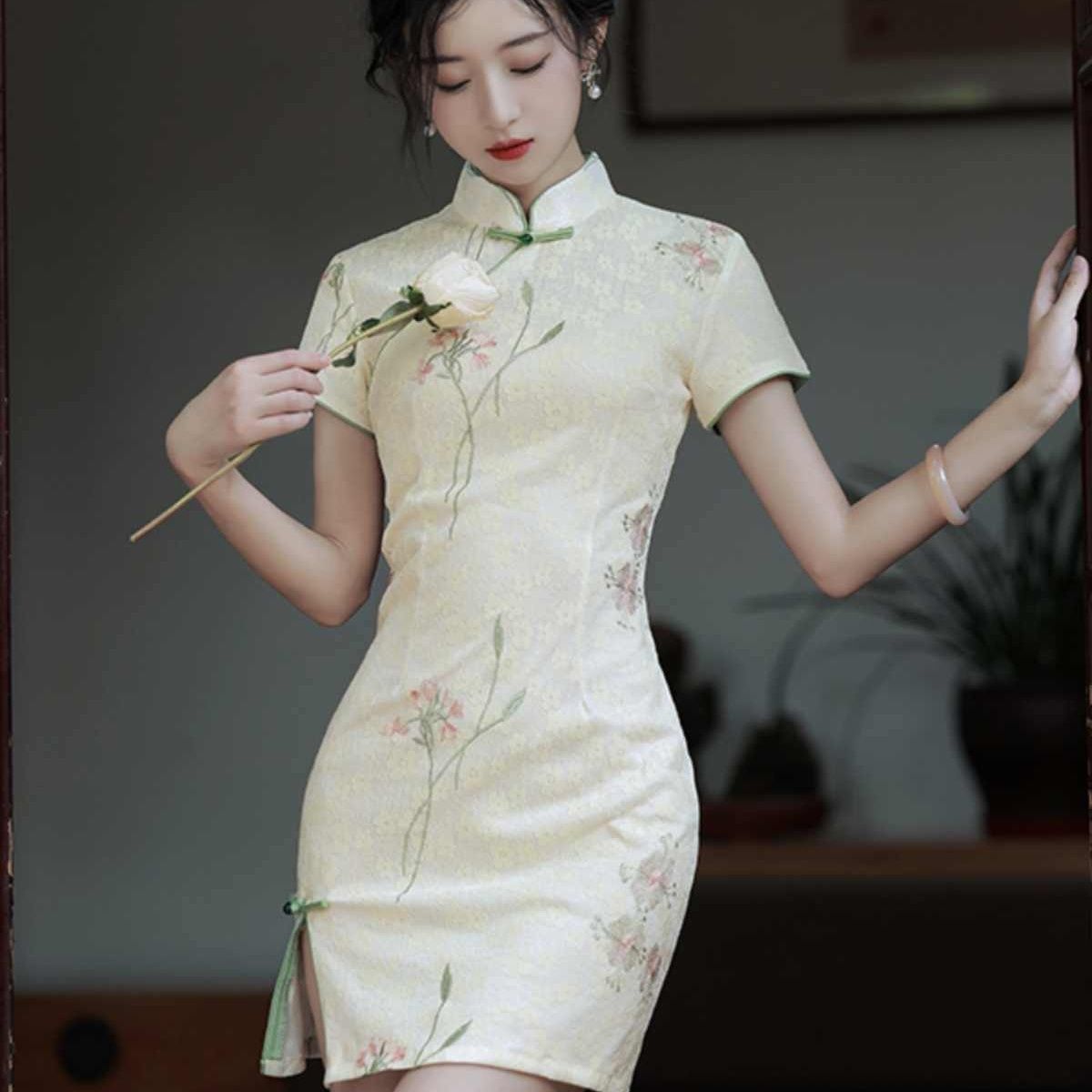Petite Chinese Modern Qipao Dr - Summer Clothing Young Women ulasan dan harga